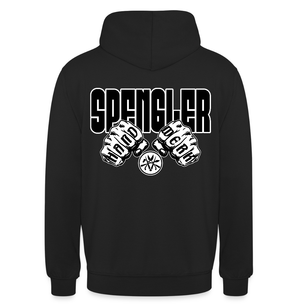 Unisex Hoodie "Spengler" (beidseitig bedruckt) - Schwarz