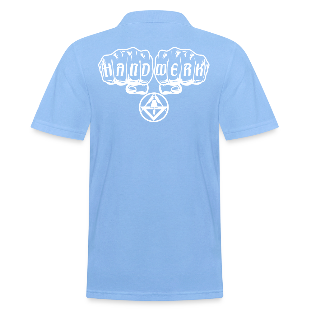 Männer Poloshirt "Stuckateur" - Himmelblau