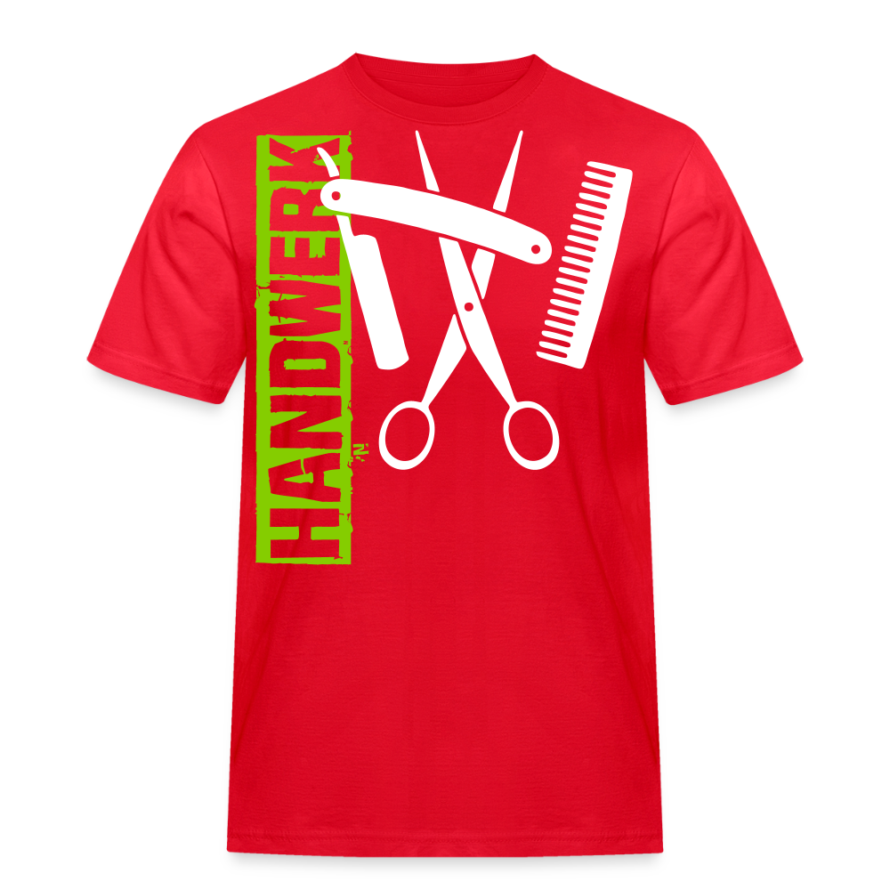 Unisex Workwear T-Shirt "Friseur" - Rot