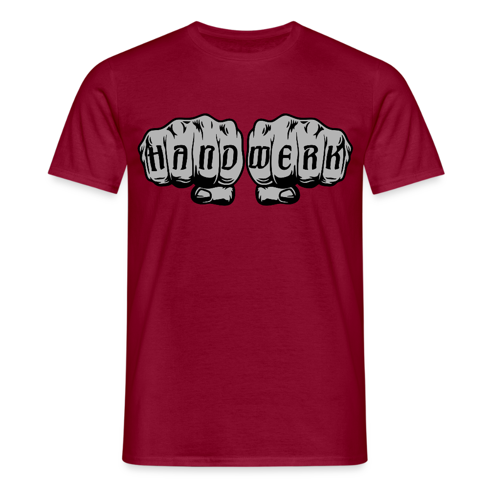 Unisex T-Shirt "Power-Handwerk" Ziegelrot Männer T-Shirt