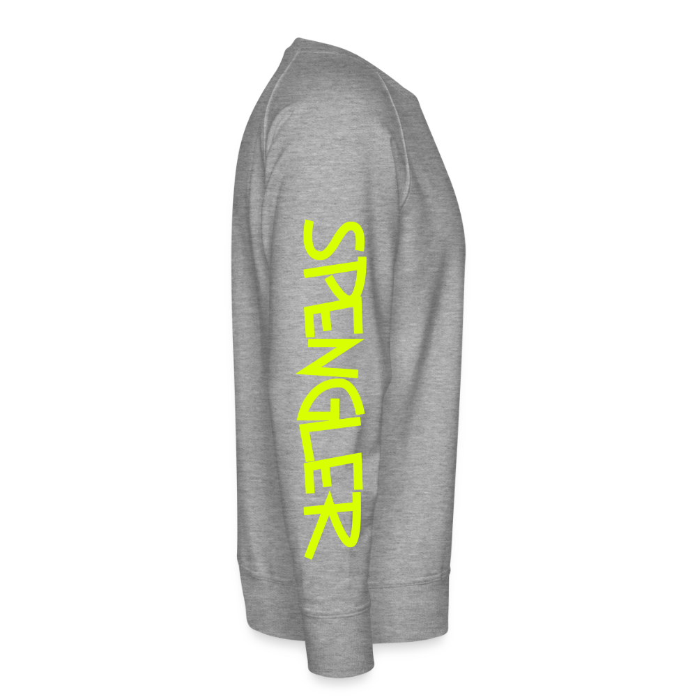 Unisex Premium Pullover "Spengler" neongelb - Grau meliert