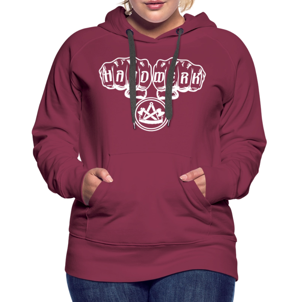 Frauen Premium Hoodie "Zimmermann" - Bordeaux