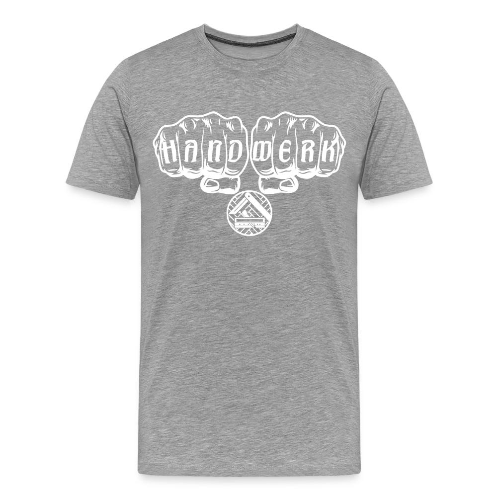 Männer Premium T-Shirt "Parkettleger" - Grau meliert