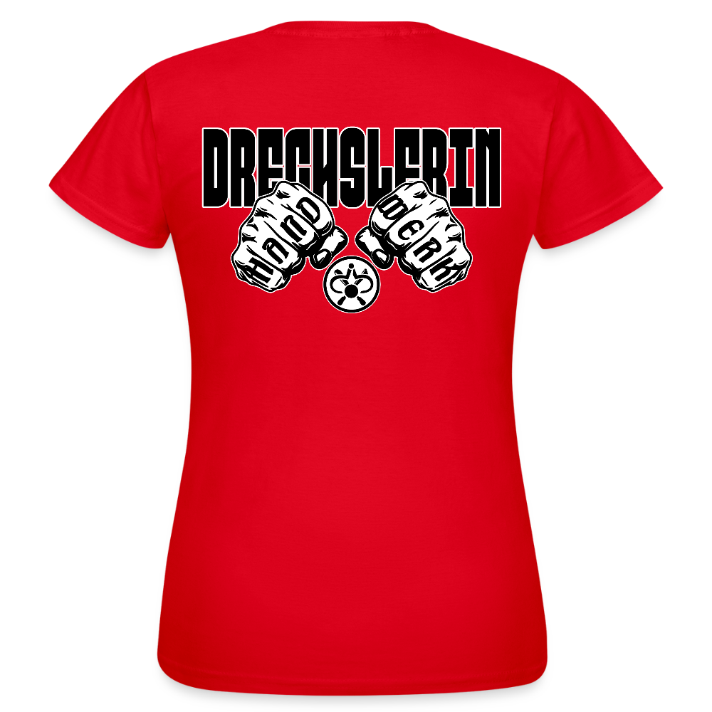 Frauen T-Shirt "Drechsler" (beidseitig bedruckt) - Rot