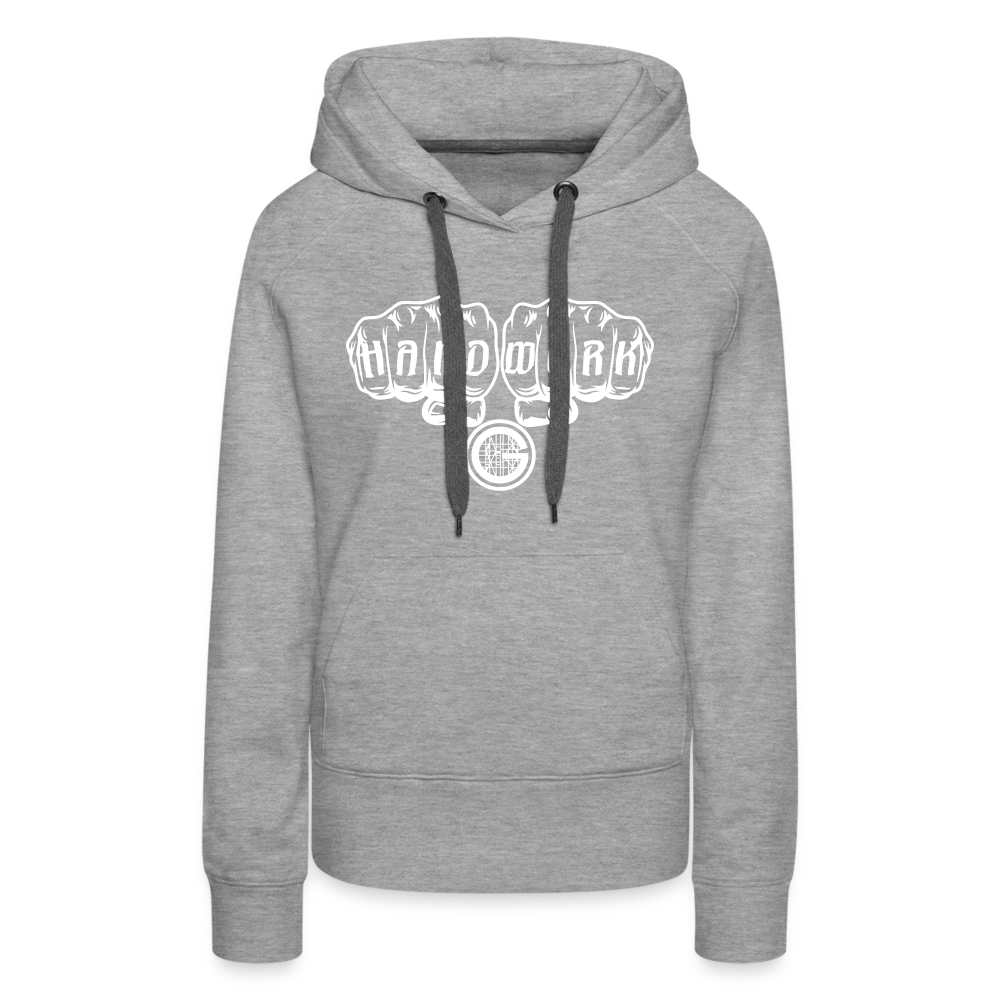 Frauen Premium Hoodie "Gerüstbauer" - Grau meliert