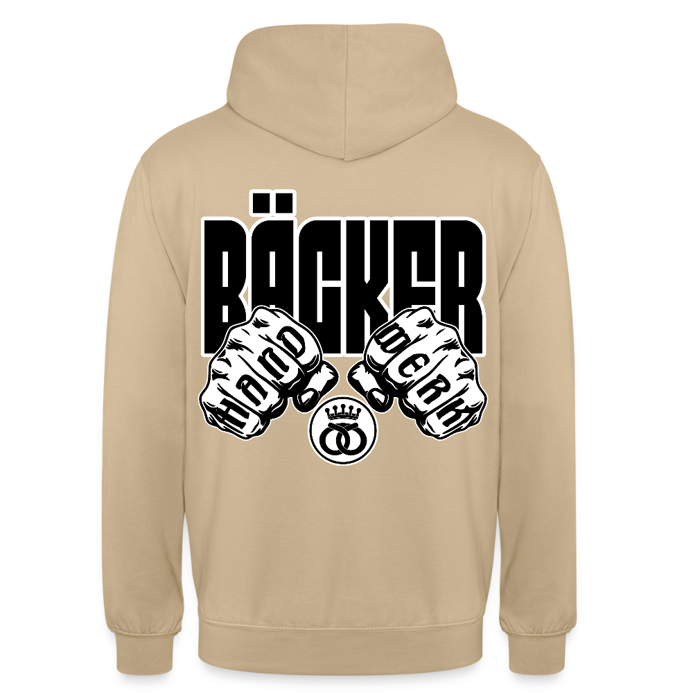 Unisex Hoodie "Bäcker" (beidseitig bedruckt) - Beige