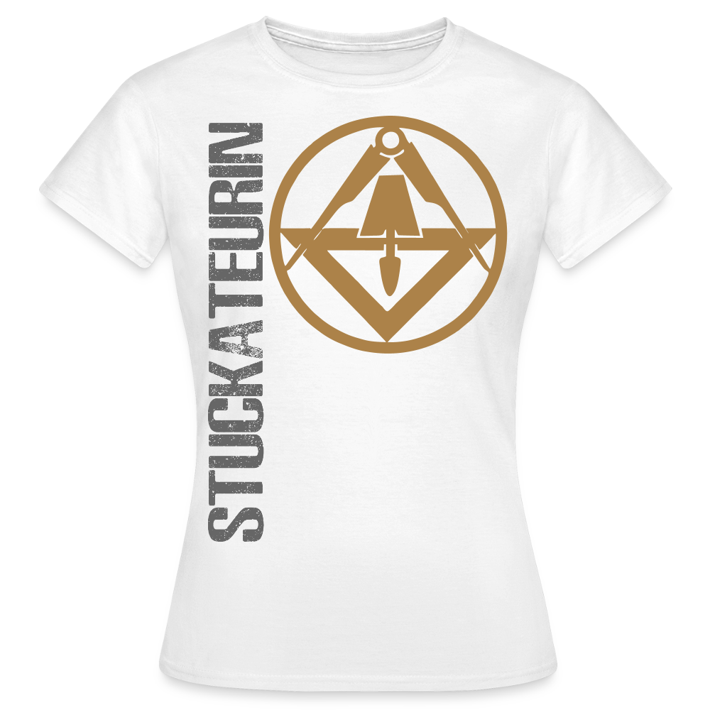 Frauen T-Shirt "Stuckateurin" - Weiß