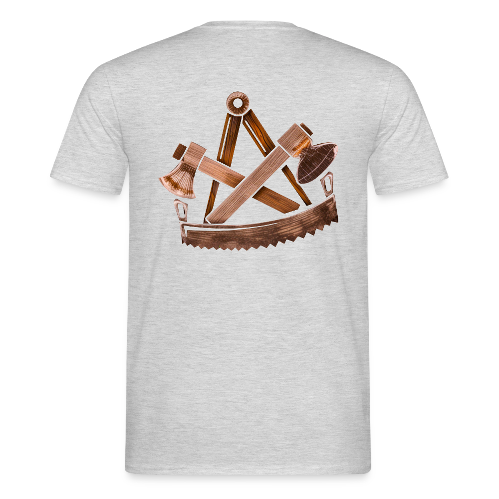 Unisex T-Shirt "Zimmermann" (beidseitig bedruckt) - Grau meliert