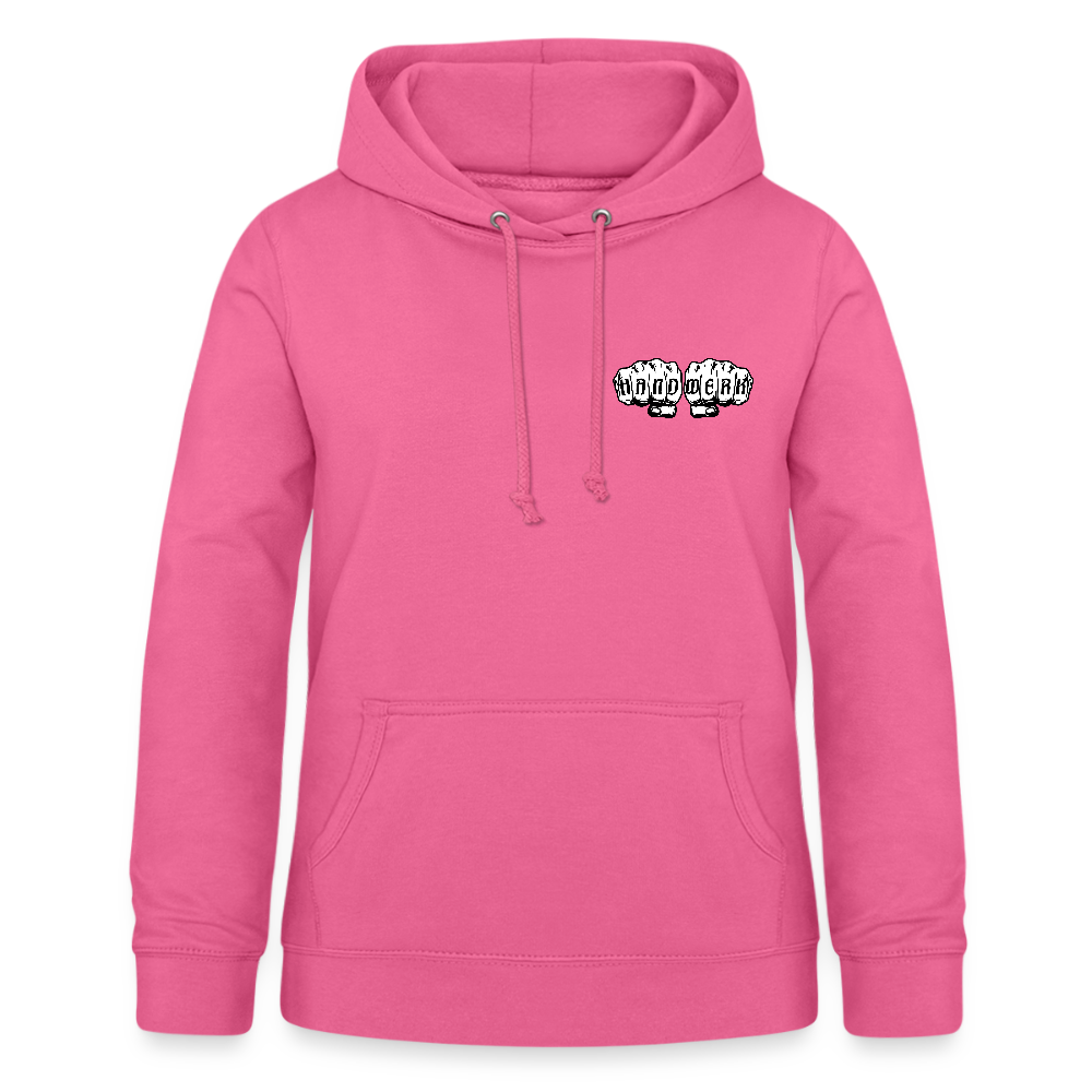 Frauen Hoodie "Bodenlegerin" (beidseitig beruckt) - Pink