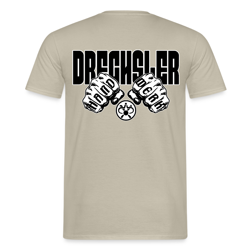 Unisex T-Shirt "Drechsler" (beidseitig bedruckt) - Sandbeige