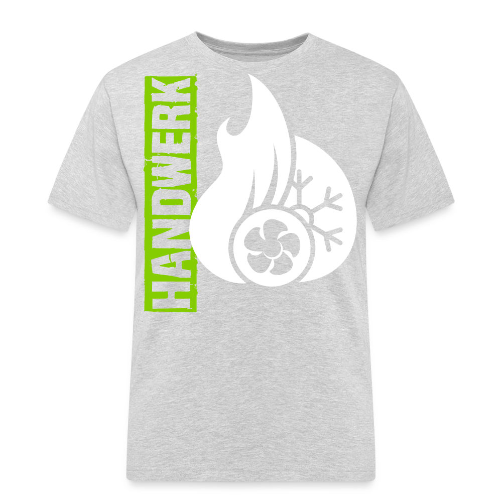 Unisex Workwear T-Shirt "Klimatechniker" Grau meliert Männer Workwear T-Shirt