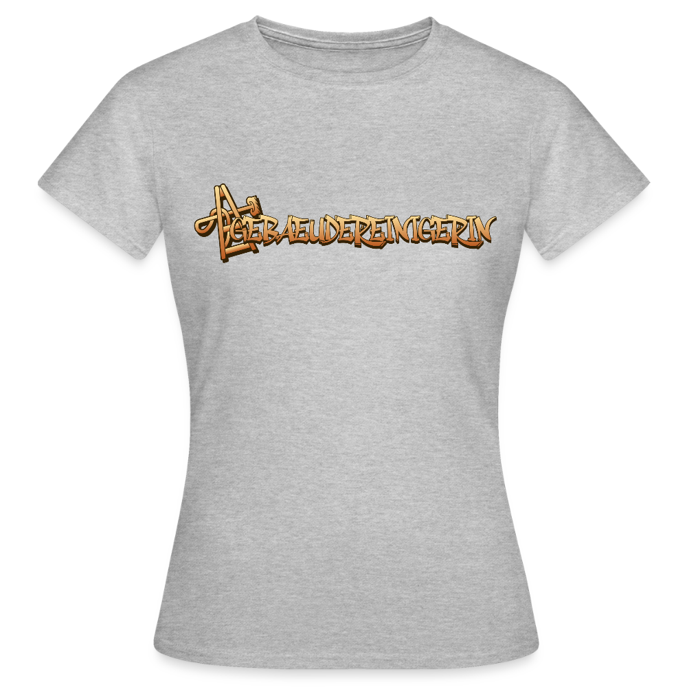 Frauen T-Shirt "Gebäudereinigerin" - Grau meliert