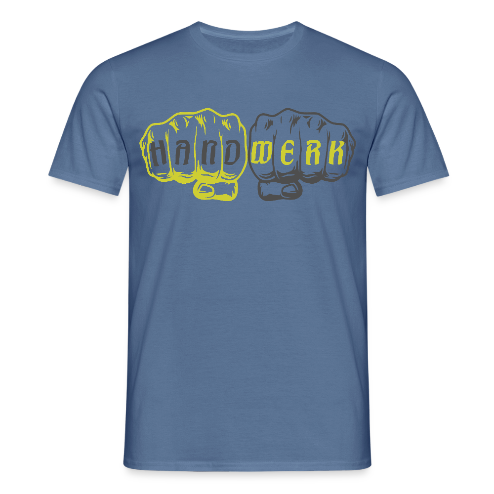 Unisex T-Shirt "Handwerk" Taubenblau Männer T-Shirt