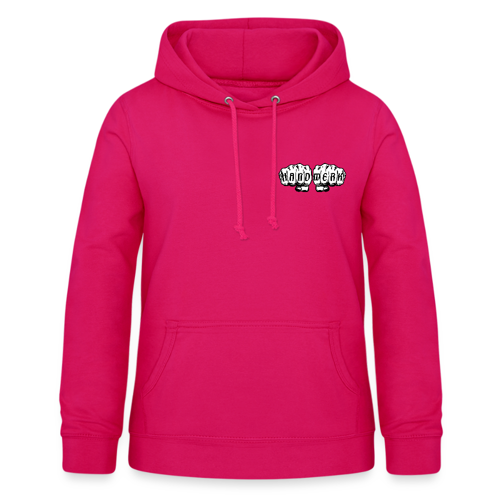 Frauen Hoodie "Gebäudereinigerin" (beidseitig bedruckt) - dunkles Pink