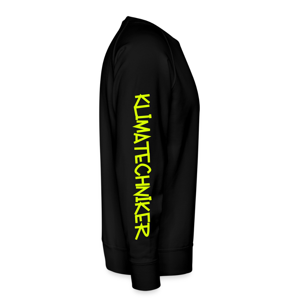 Unisex Premium Pullover "Klimatechniker" neongelb - Schwarz