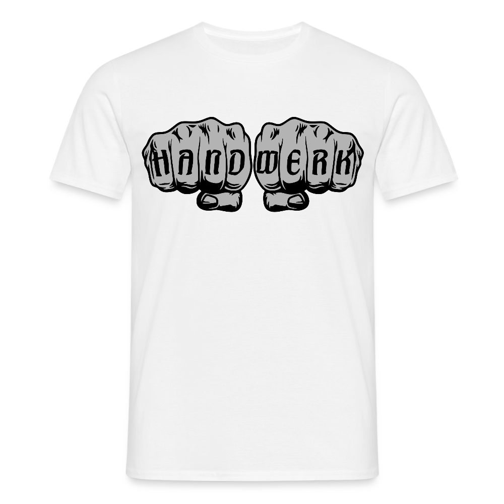 Unisex T-Shirt "Power-Handwerk" Weiß Männer T-Shirt