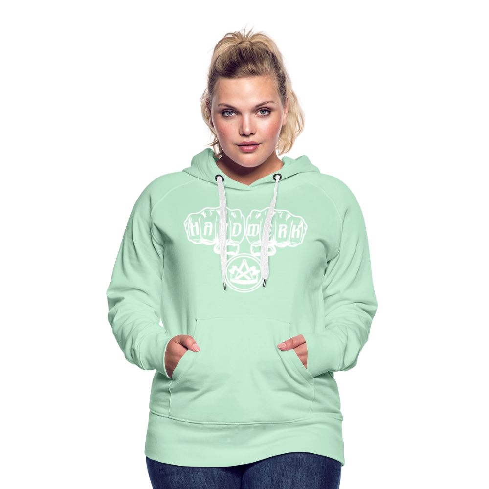 Frauen Premium Hoodie "Zimmermann" - helles Mintgrün