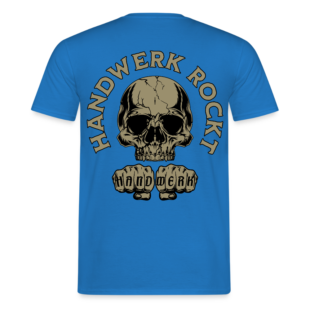 Unisex T-Shirt "Handwerk-Rockt" (beidseitig bedruckt) - Royalblau