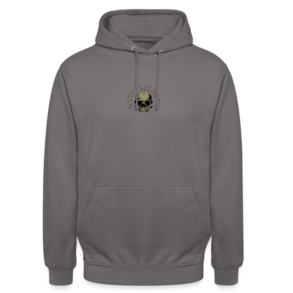 Unisex Hoodie "Handwerk-Rockt" (beidseitig bedruckt) - Mittelgrau