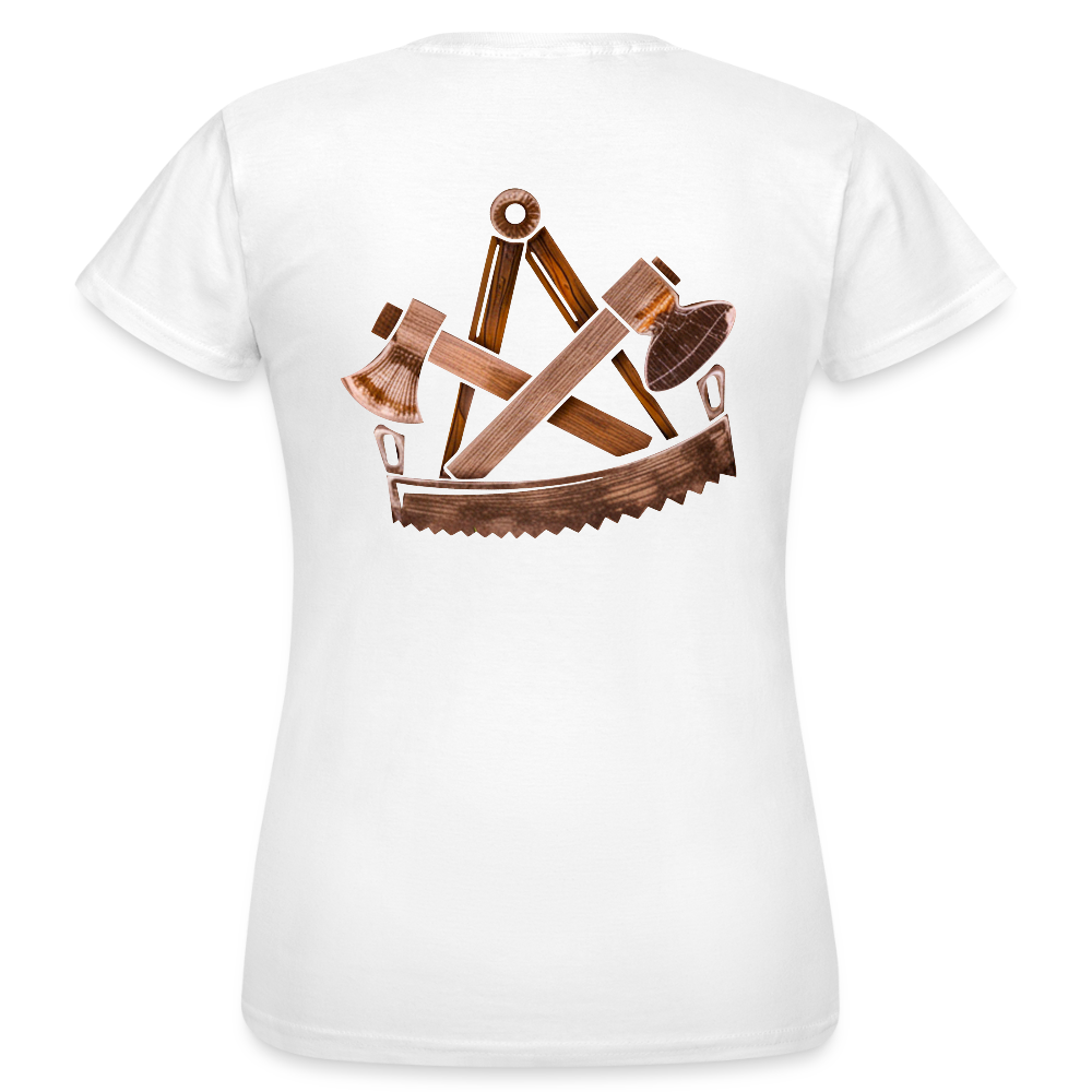 Frauen T-Shirt "Zimmermann" (beidseitig bedruckt) - Weiß