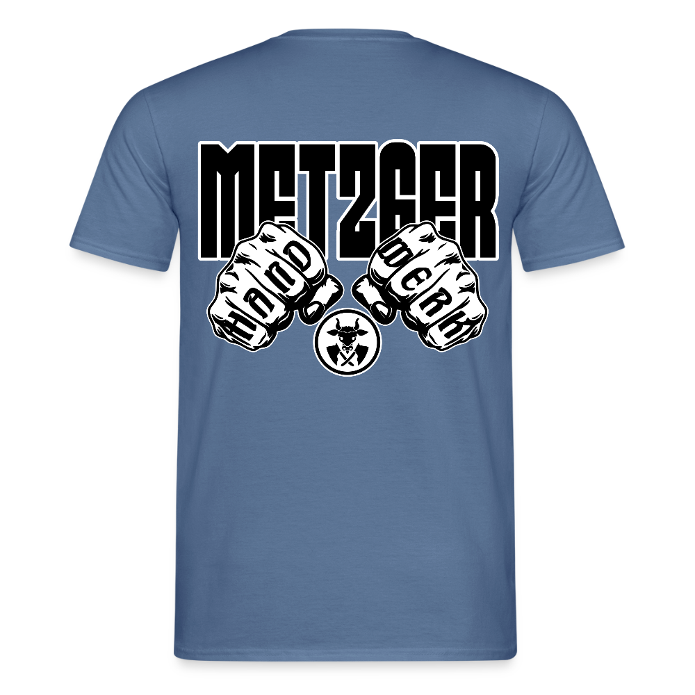 Unisex T-Shirt "Metzger" - Taubenblau