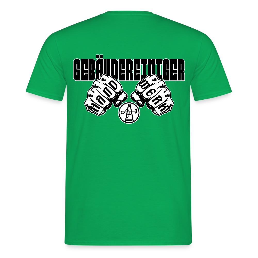 Unisex T-Shirt "Gebäudereiniger" (beidseitig bedruckt) - Kelly Green