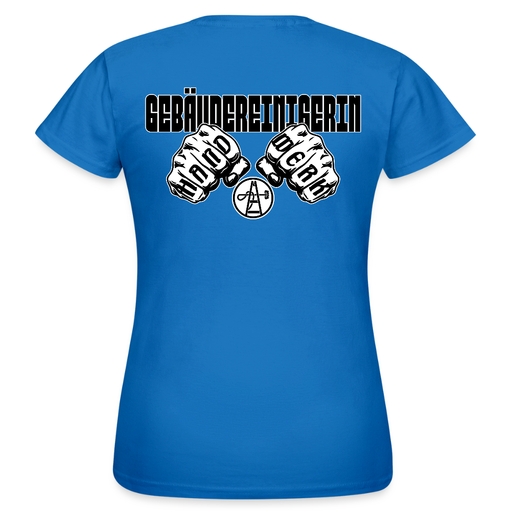 Frauen T-Shirt "Gebäudereinigerin" (beidseitig bedruckt) - Royalblau
