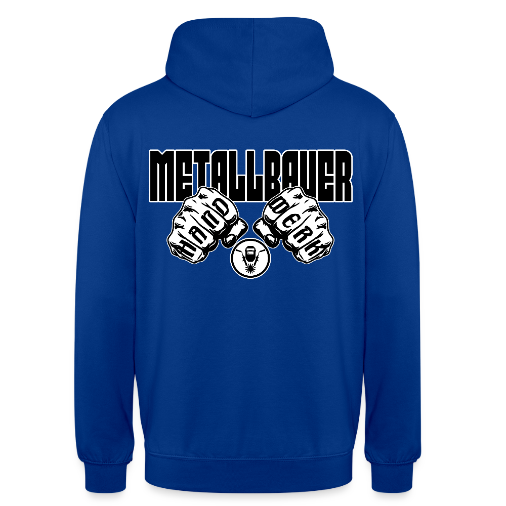 Unisex Hoodie "Metallbauer" (beidseitig bedruckt) - Royalblau