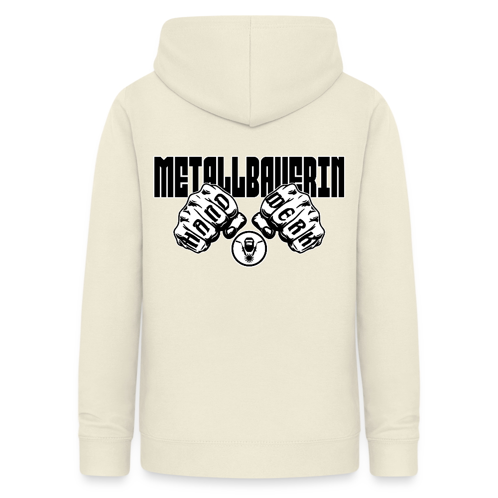 Frauen Hoodie "Metallbauerin" (beidseitig beruckt) - Vanille-Milchshake
