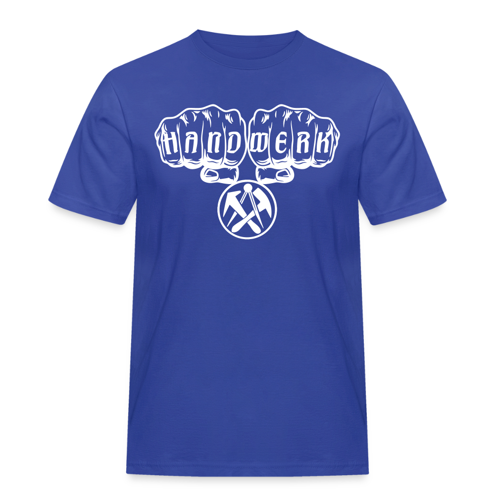 Männer Workwear T-Shirt "Dachdecker" Royalblau Männer Workwear T-Shirt
