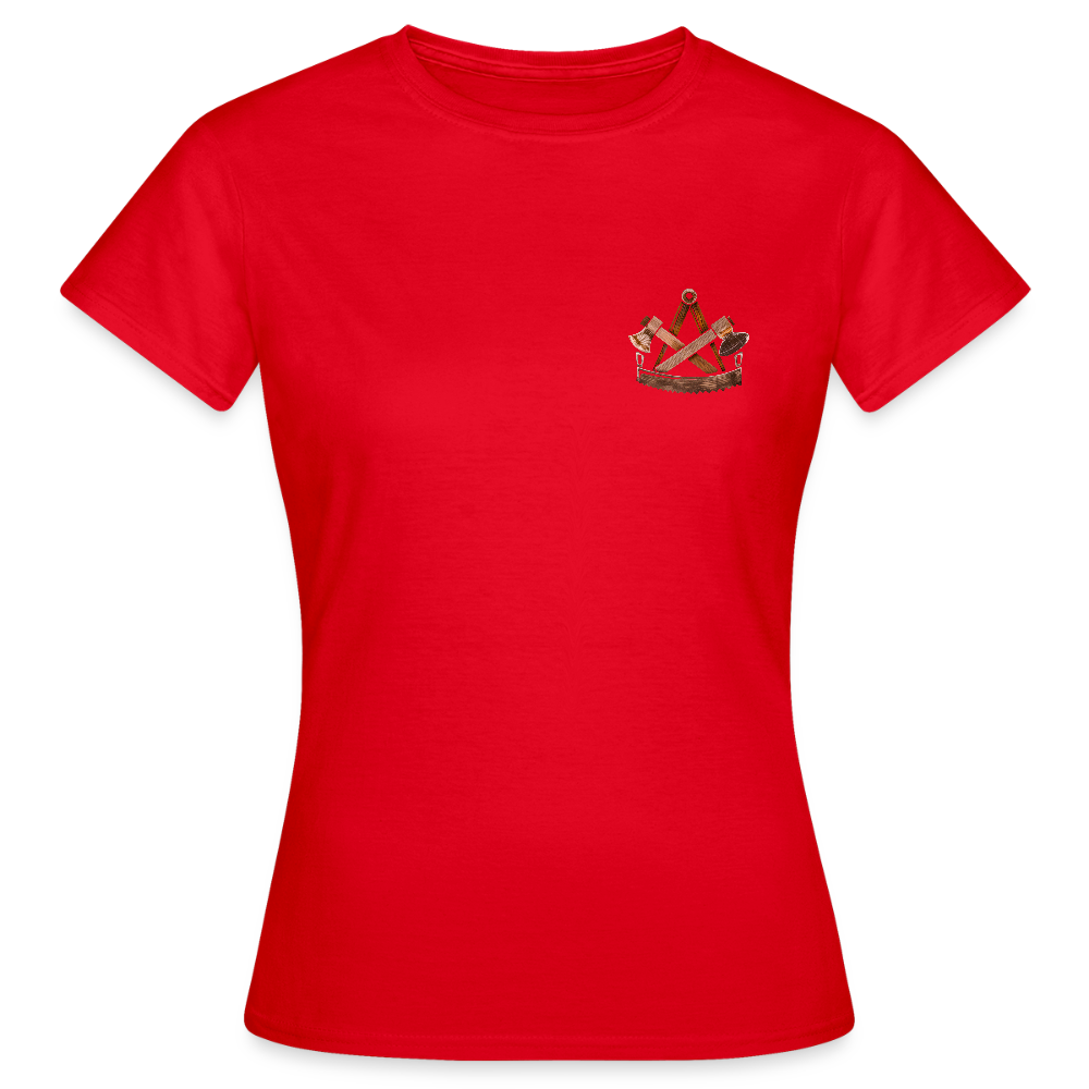 Frauen T-Shirt "Zimmermann" (beidseitig bedruckt) - Rot