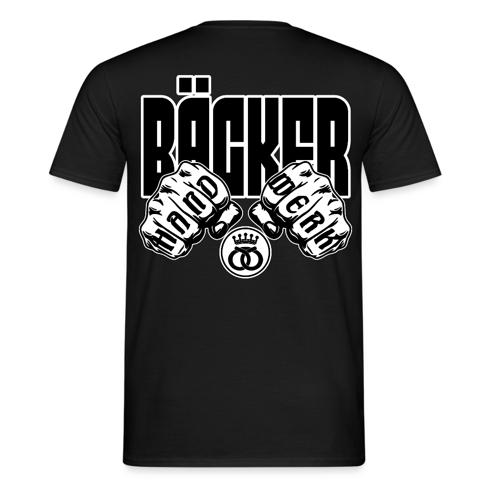 Unisex T-Shirt "Bäcker" - Schwarz