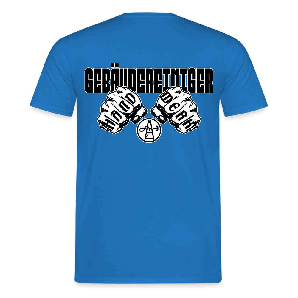Unisex T-Shirt "Gebäudereiniger" (beidseitig bedruckt) - Royalblau