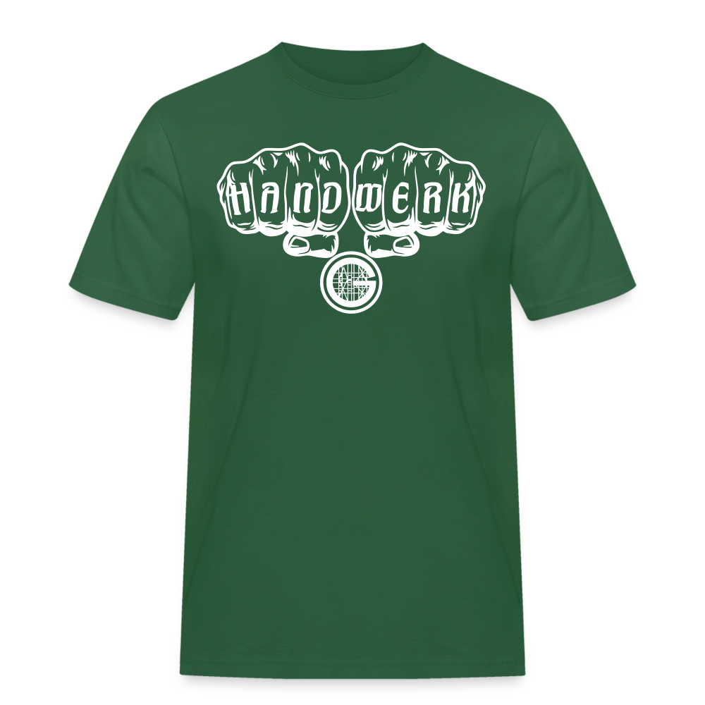 Männer Workwear T-Shirt "Gerüstbauer" - Flaschengrün
