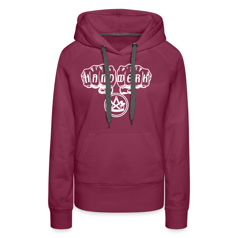 Frauen Premium Hoodie "Zimmermann" - Bordeaux