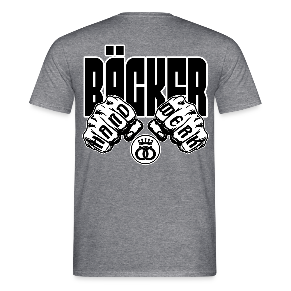 Unisex T-Shirt "Bäcker" - Graphit meliert
