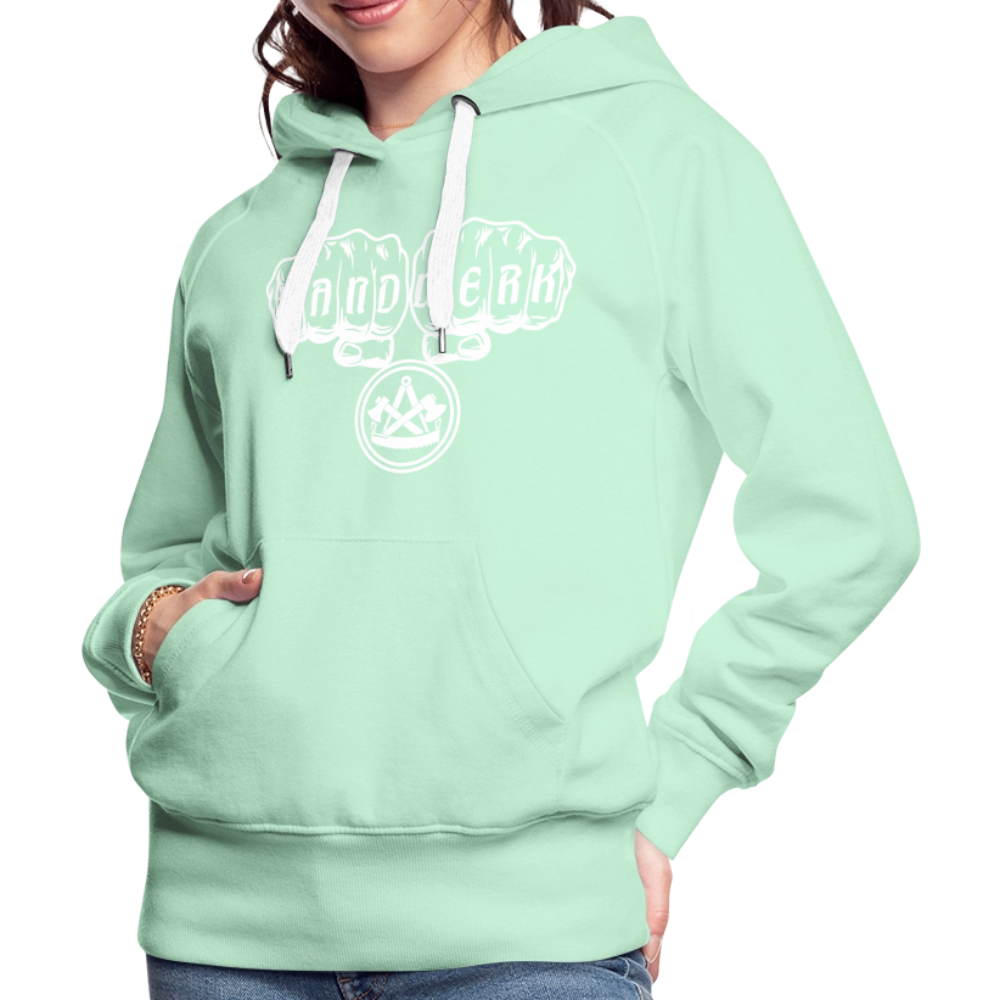 Frauen Premium Hoodie "Zimmermann" - helles Mintgrün