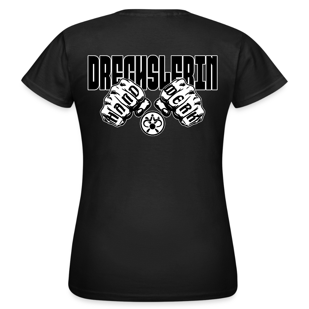 Frauen T-Shirt "Drechsler" (beidseitig bedruckt) - Schwarz
