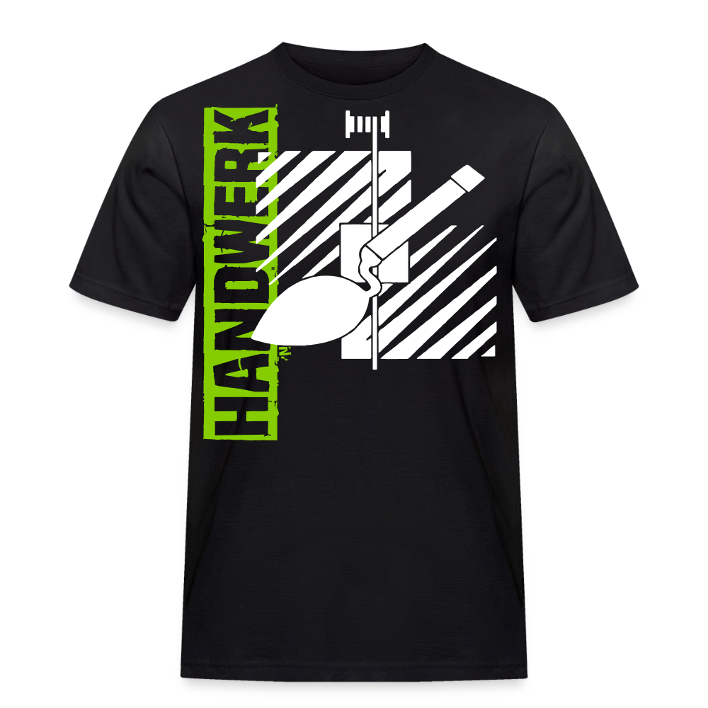 Unisex Workwear T-Shirt "Fliesenleger" - Schwarz