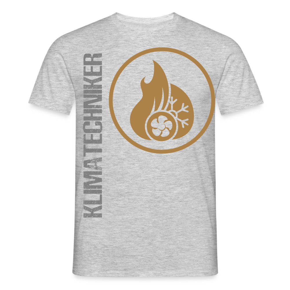 Unisex T-Shirt "Klimatechniker" Grau meliert Männer T-Shirt