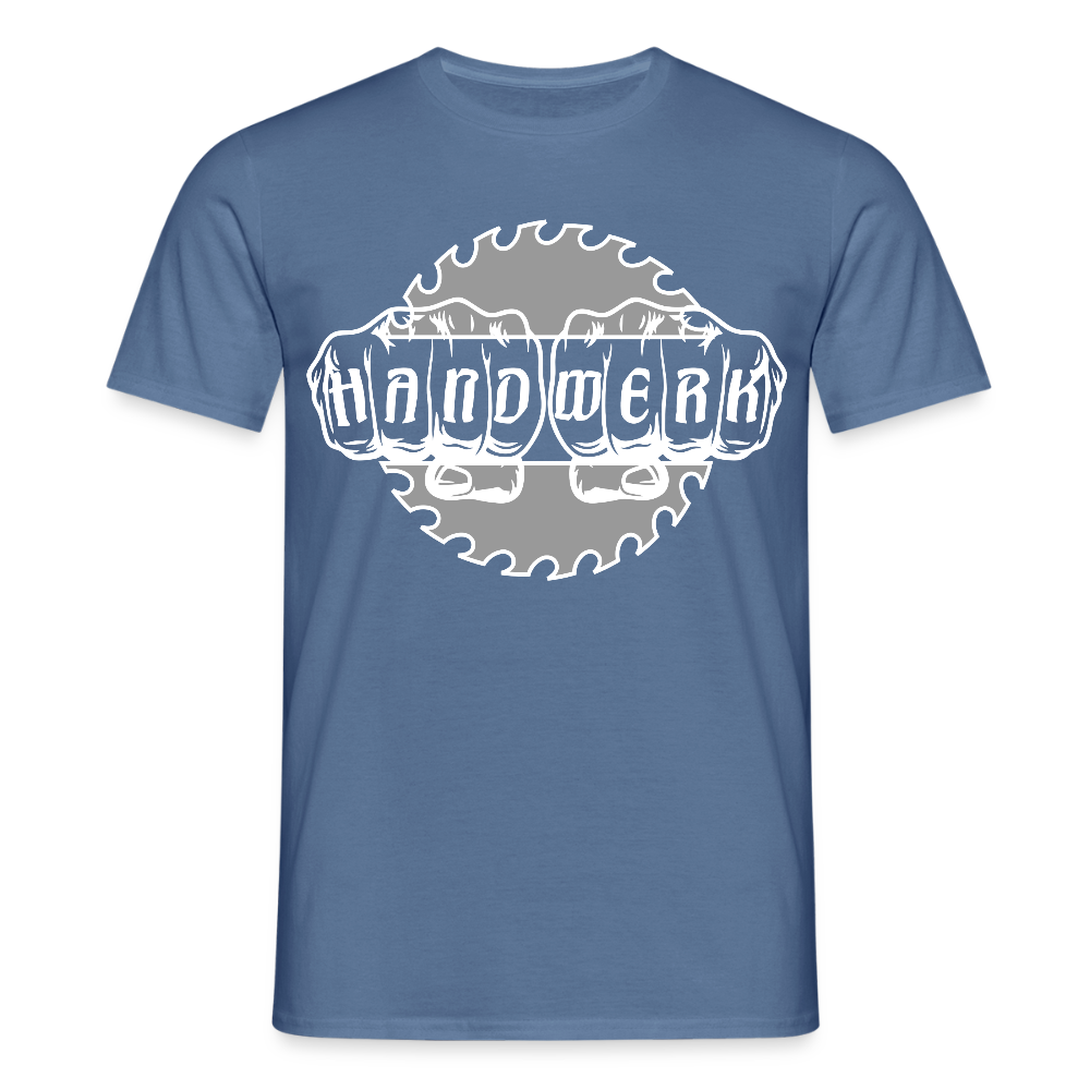 Unisex T-Shirt "Handwerk-SB" - Taubenblau