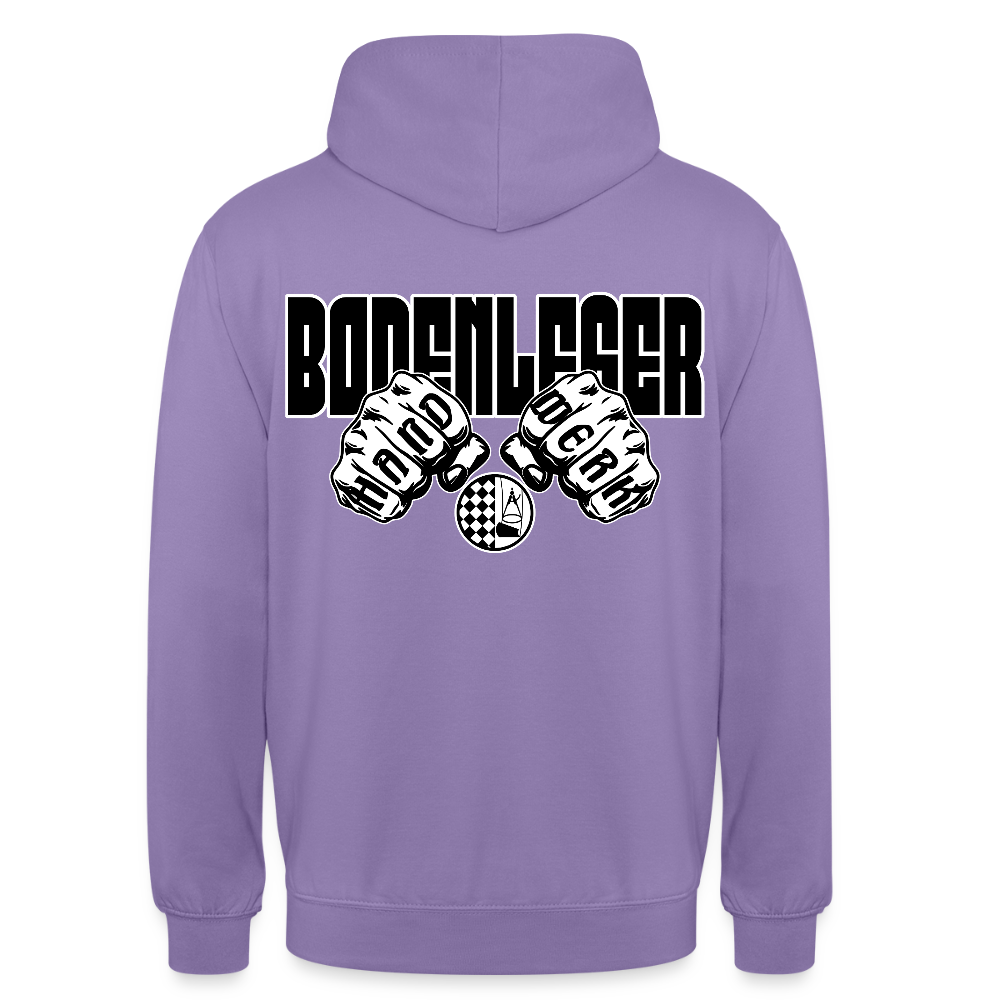 Unisex Hoodie "Bodenleger" (beidseitig bedruckt) - Lavendel