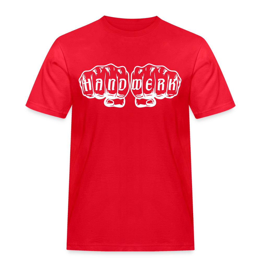 Männer Workwear T-Shirt "Handwerk" - Rot