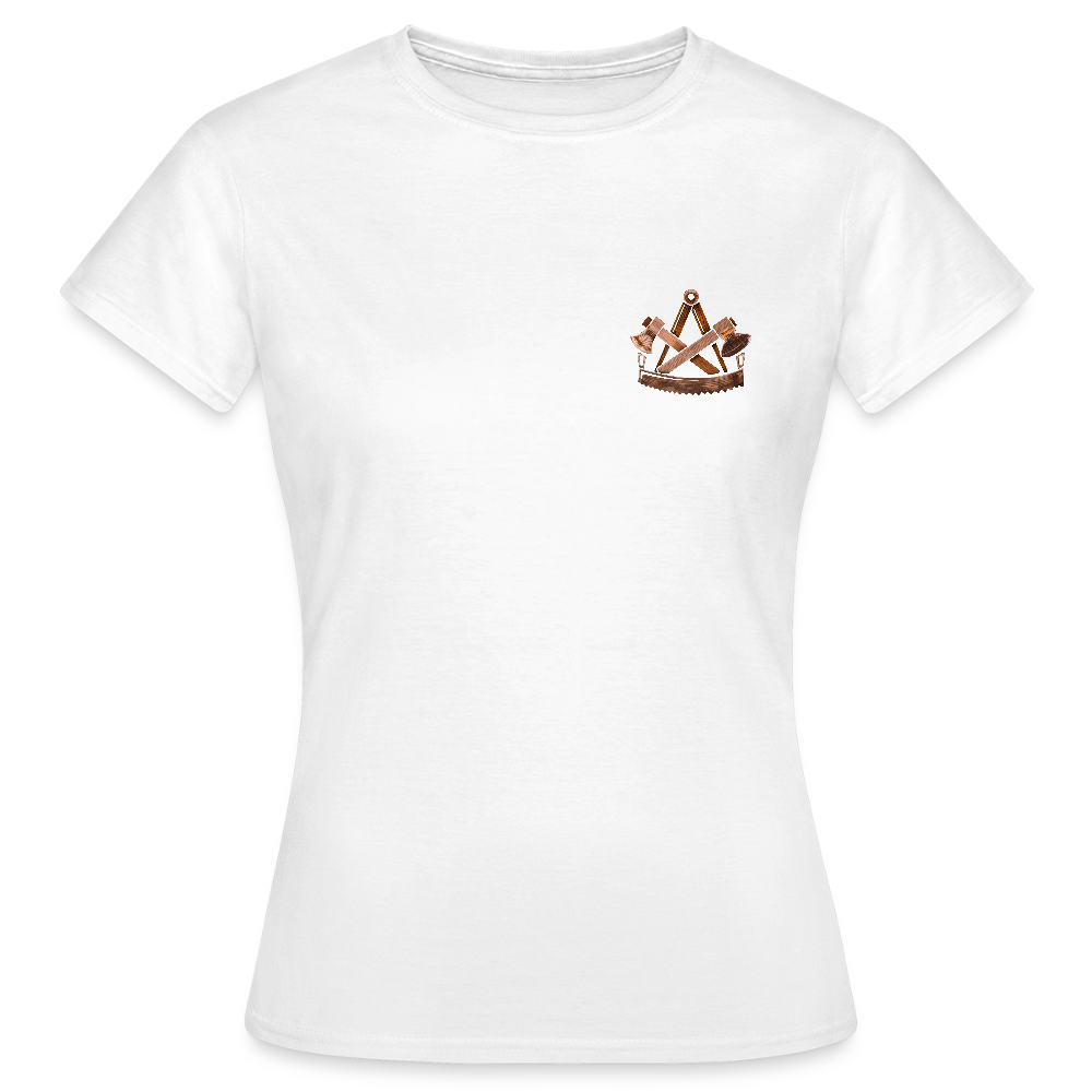 Frauen T-Shirt "Zimmermann" (beidseitig bedruckt) - Weiß