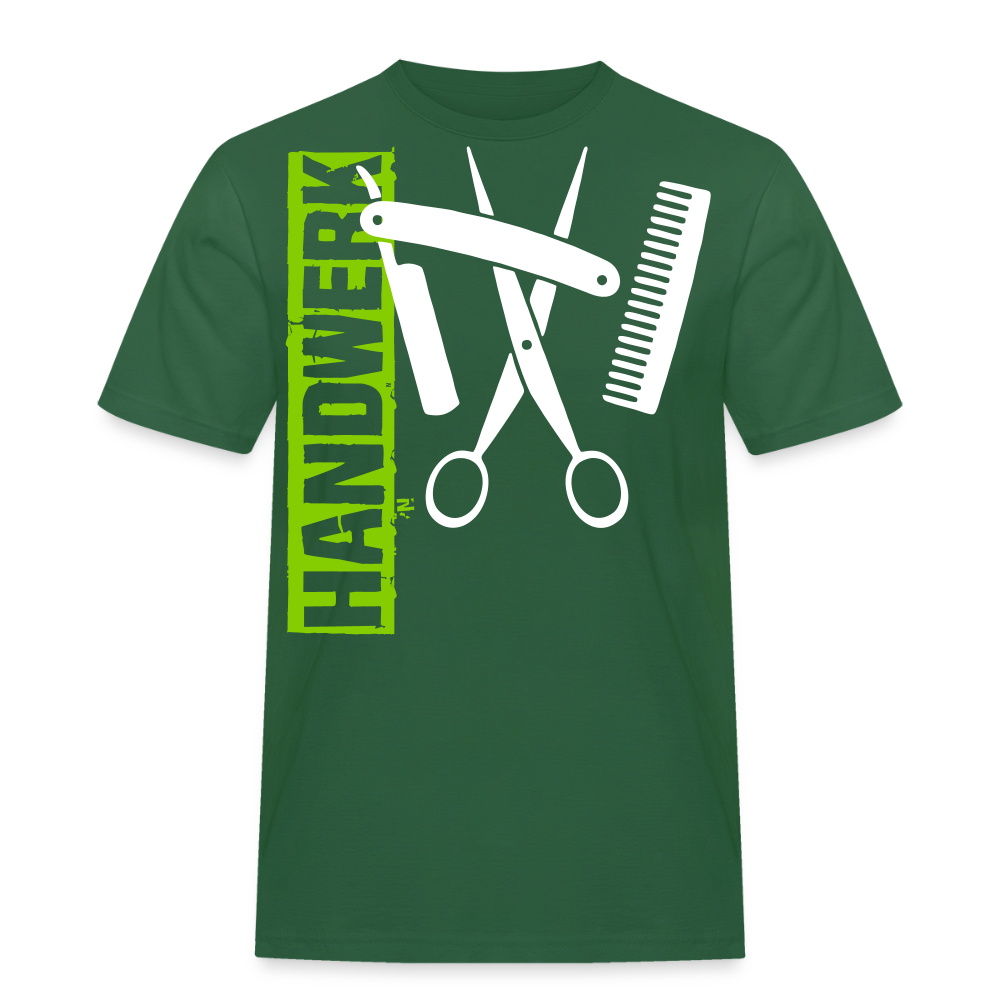Unisex Workwear T-Shirt "Friseur" - Flaschengrün