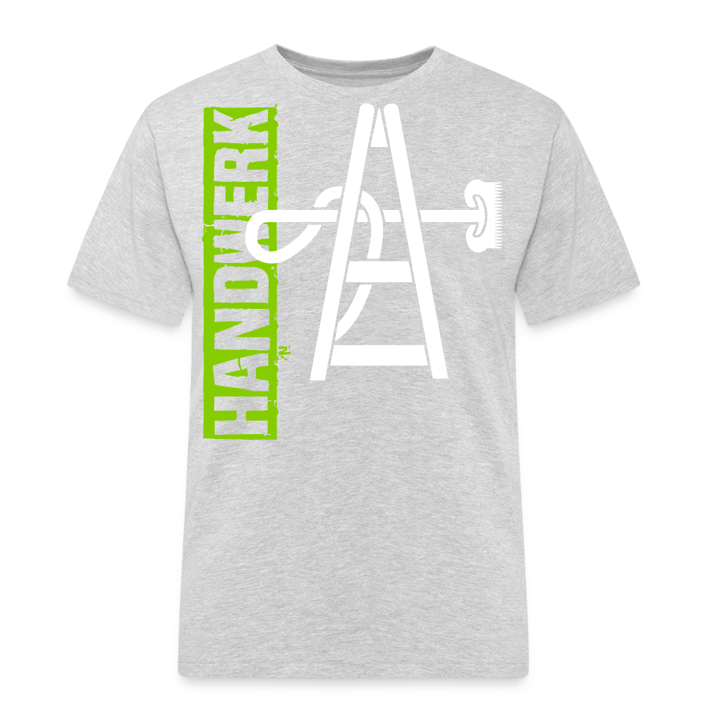 Unisex Workwear T-Shirt "Gebäudereiniger" - Grau meliert