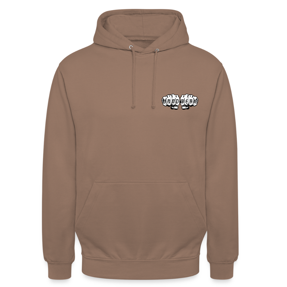 Unisex Hoodie "Heizungsbauer" (beidseitig bedruckt) - Mokka
