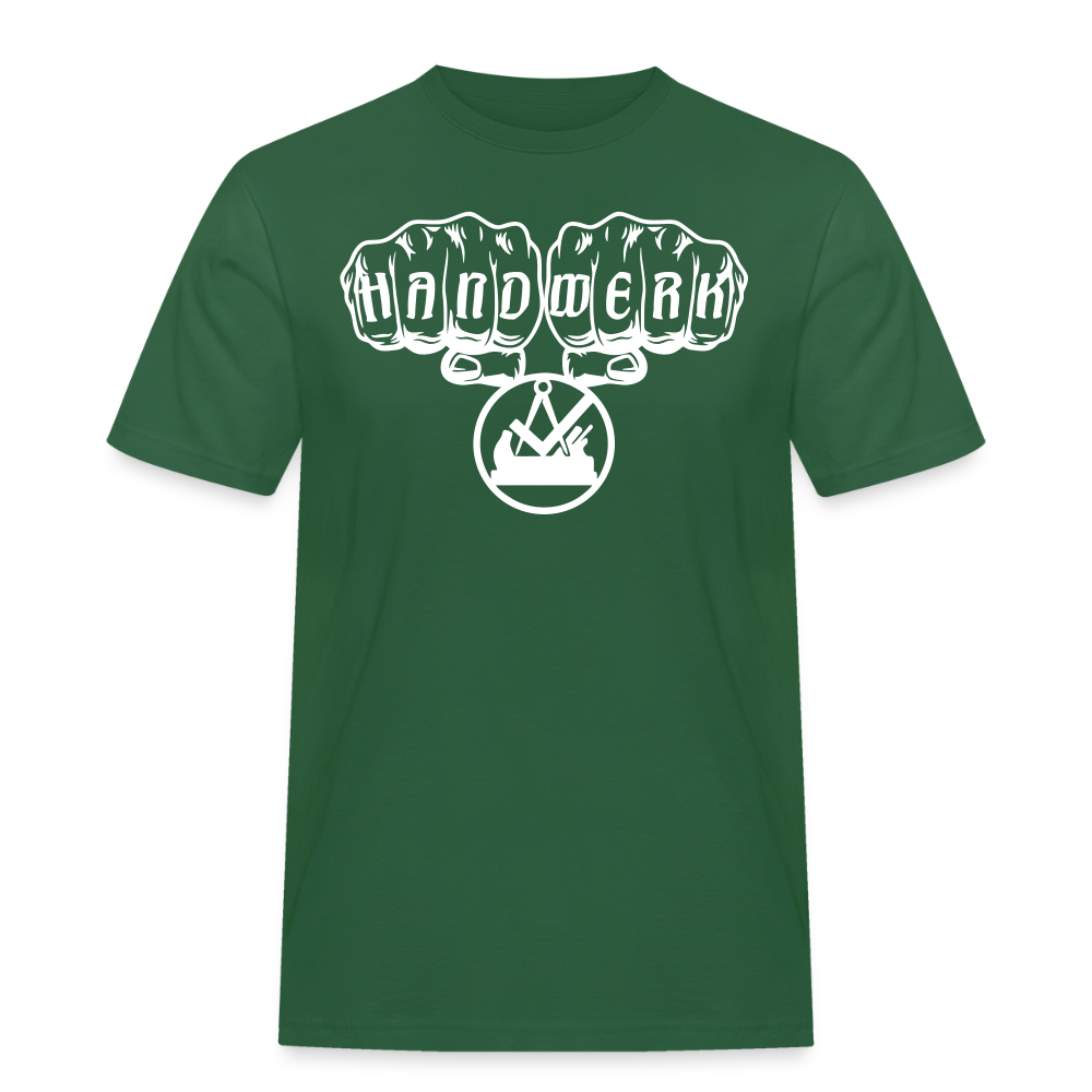 Männer Workwear T-Shirt "Schreiner/Tischler" - Flaschengrün
