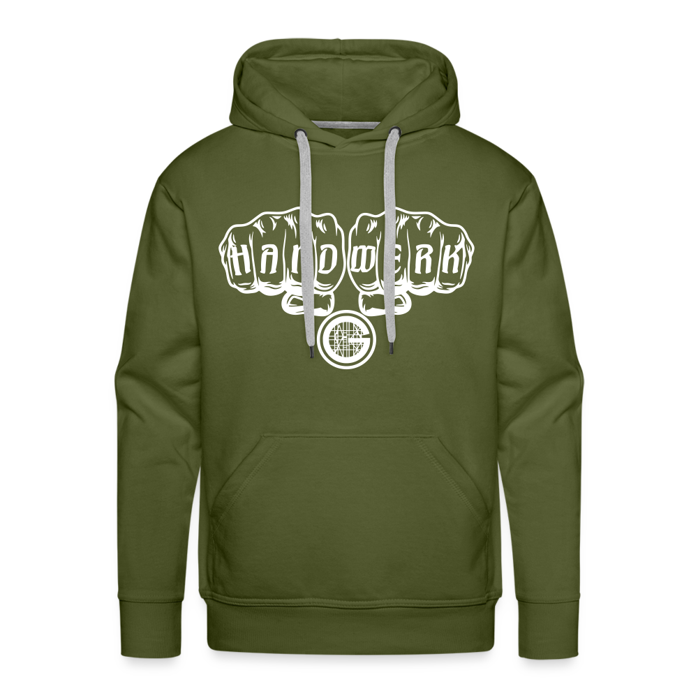 Männer Premium Hoodie "Gerüstbauer" - Olivgrün
