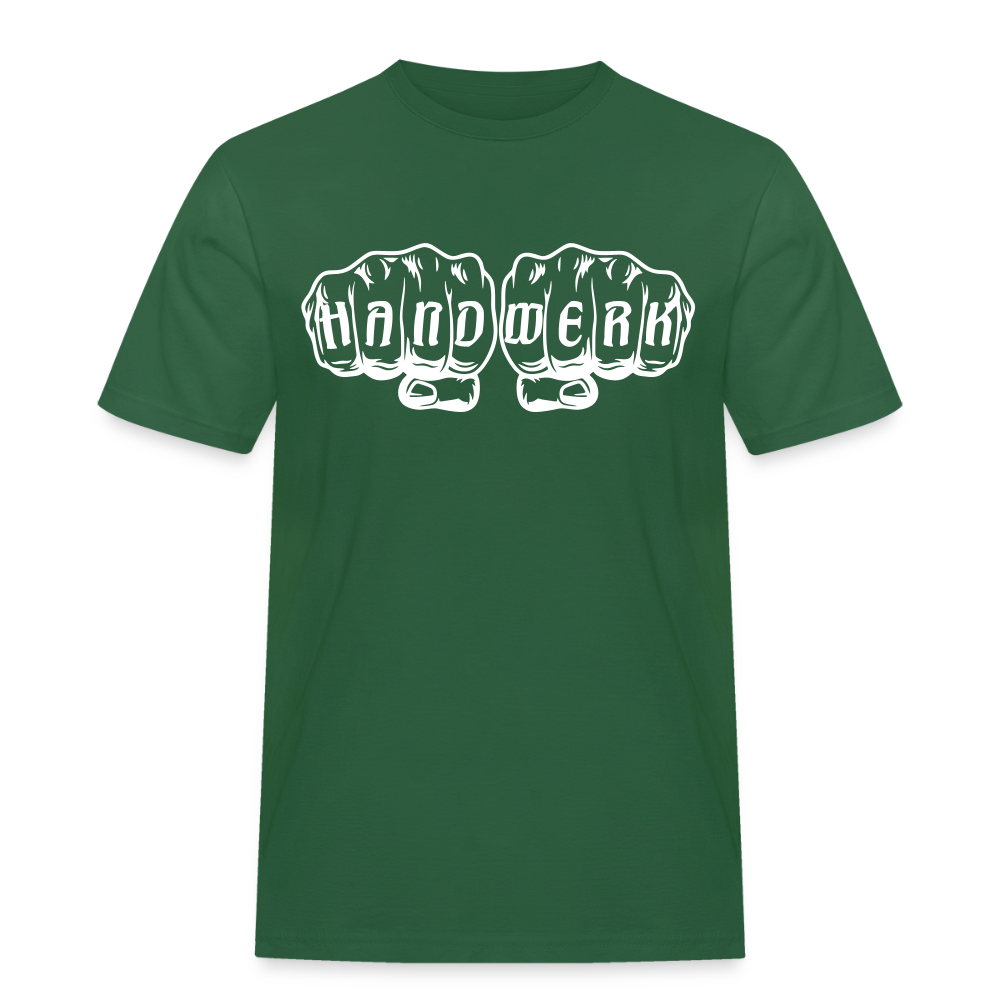 Männer Workwear T-Shirt "Handwerk" - Flaschengrün